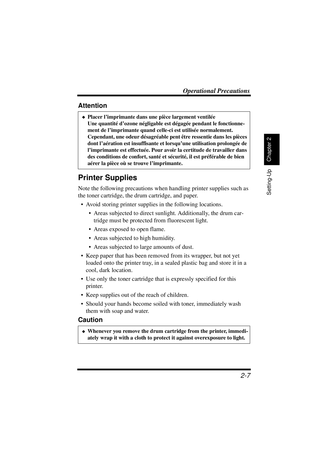 NEC 1100 user manual Printer Supplies 