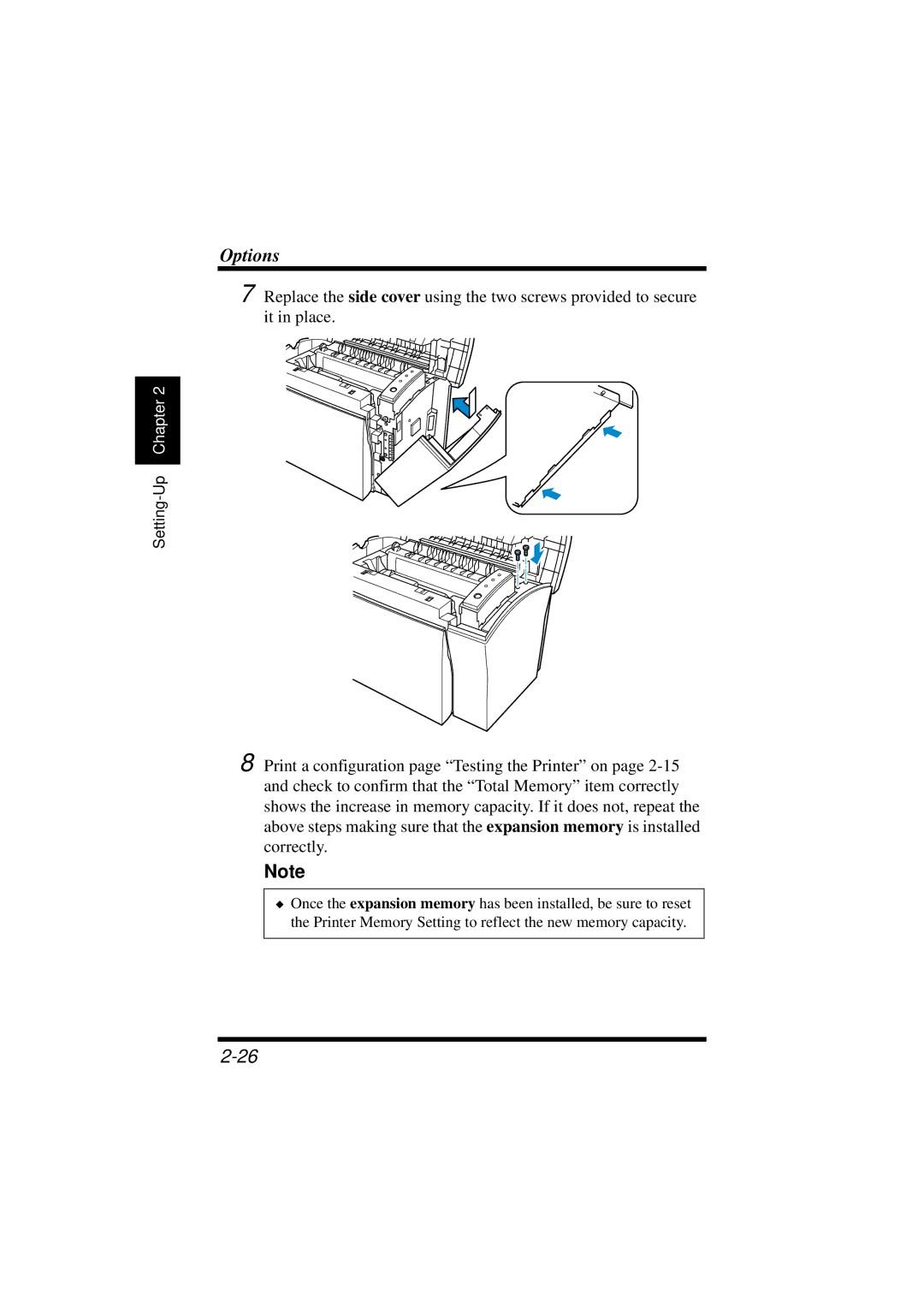 NEC 1100 user manual Options 