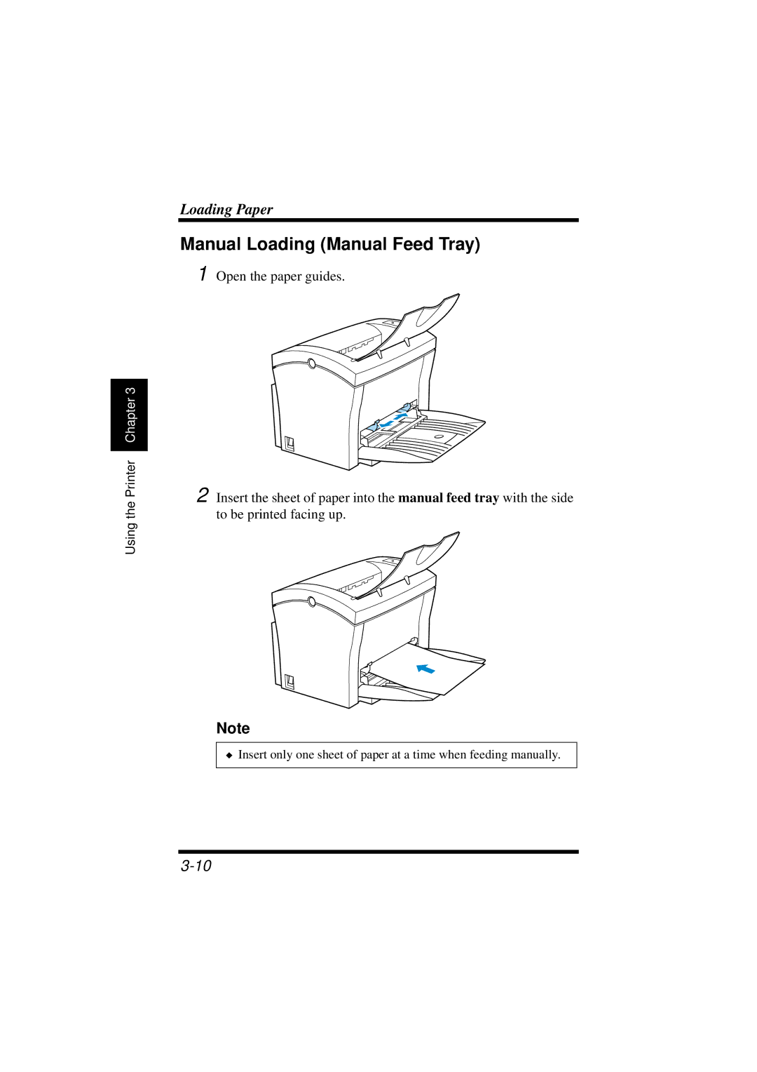 NEC 1100 user manual Manual Loading Manual Feed Tray 