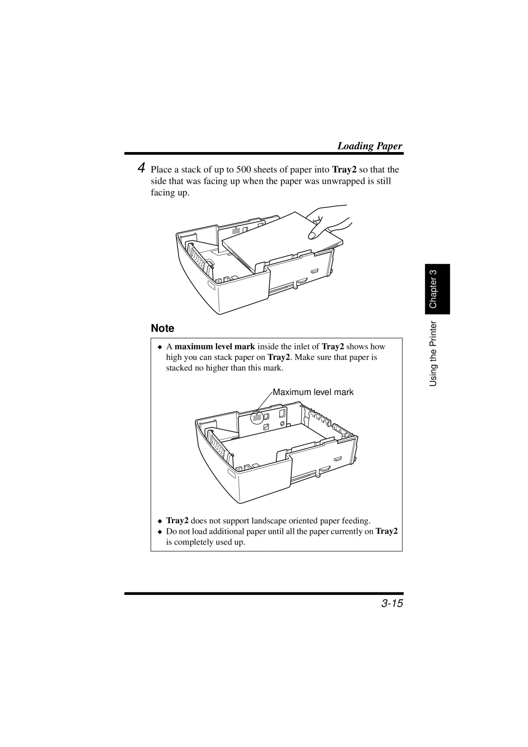 NEC 1100 user manual Maximum level mark 