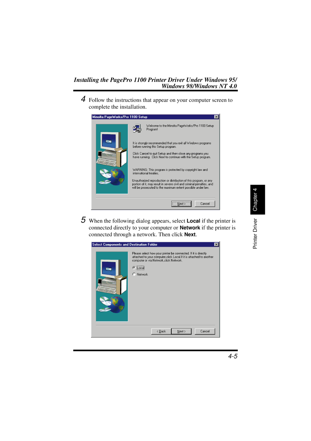 NEC 1100 user manual Printer Driver Chapter 