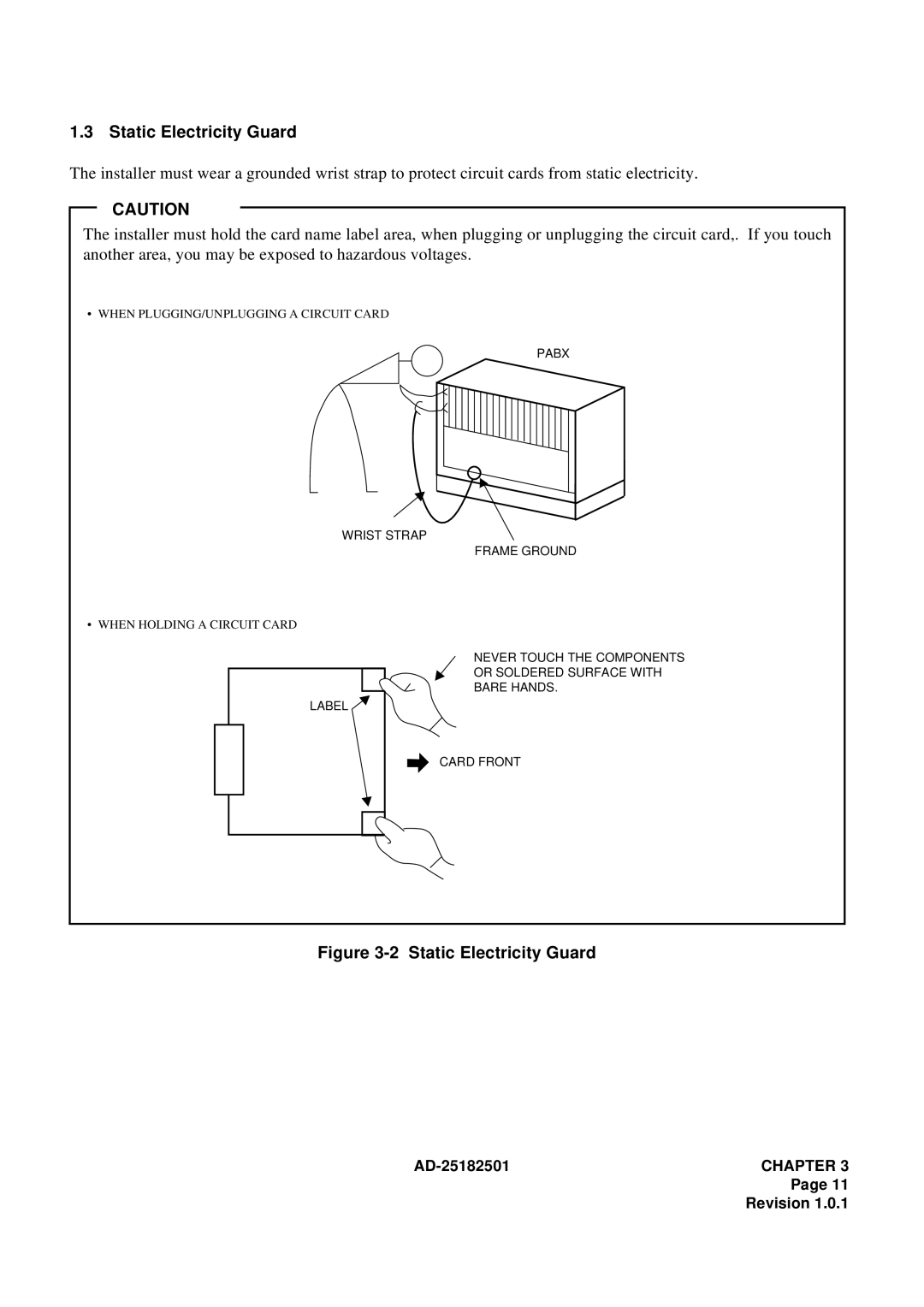 NEC 120 manual Static Electricity Guard 