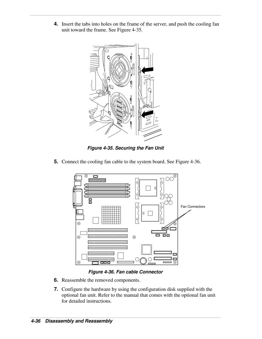 NEC 120Lg manual Securing the Fan Unit 