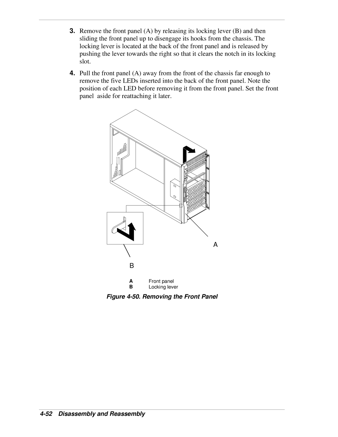 NEC 120Lg manual Removing the Front Panel Disassembly and Reassembly 