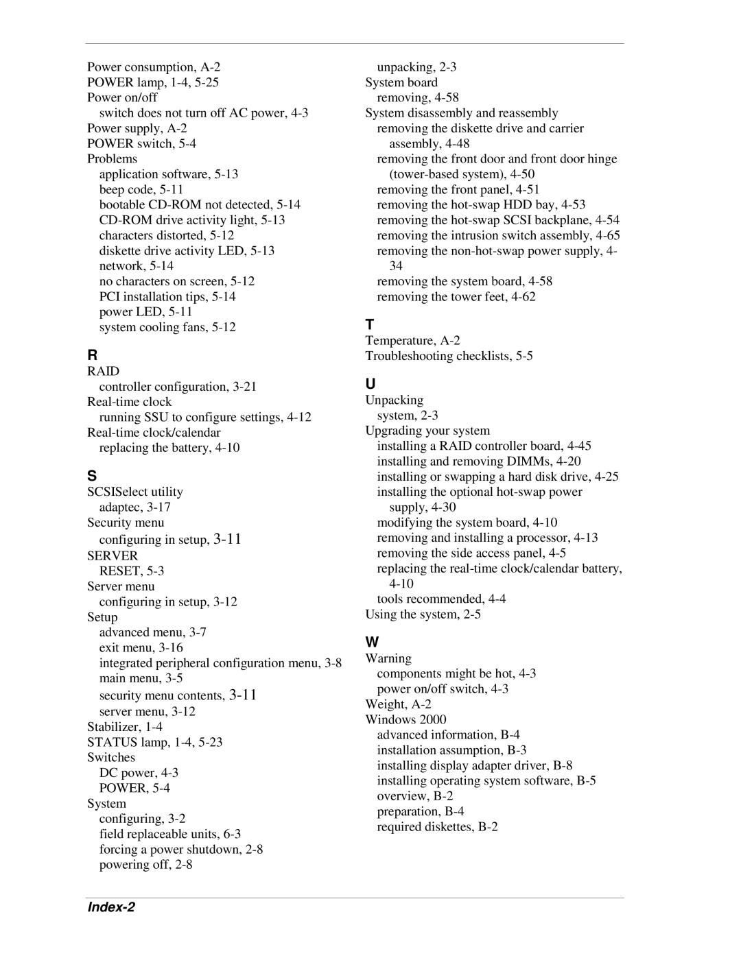 NEC 120Lg manual Raid, Index-2 