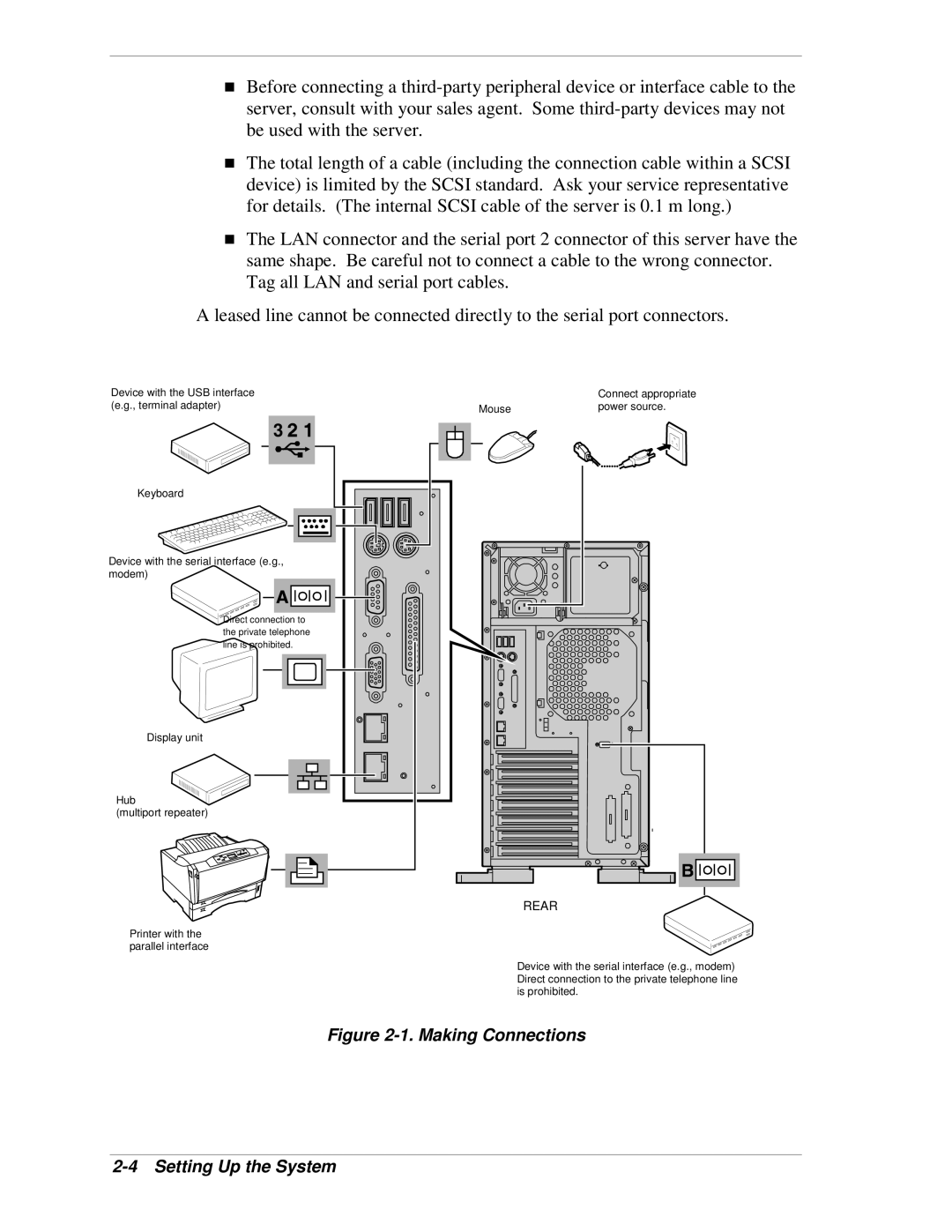 NEC 120Lg manual Making Connections Setting Up the System 