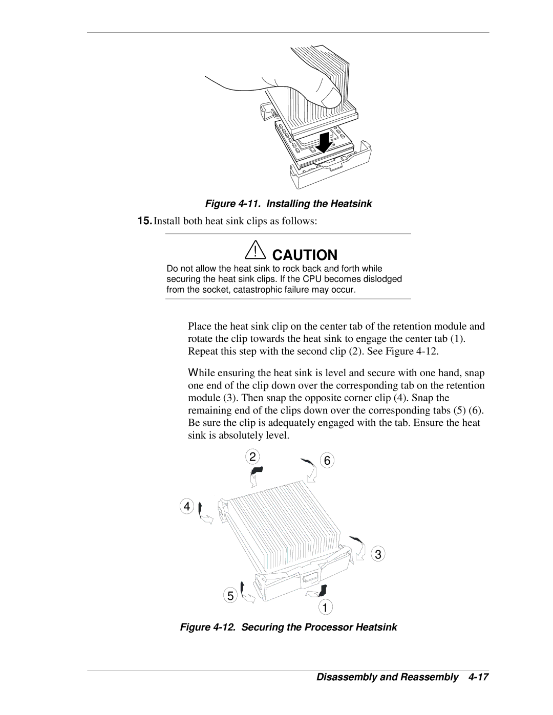 NEC 120Lg manual Install both heat sink clips as follows 