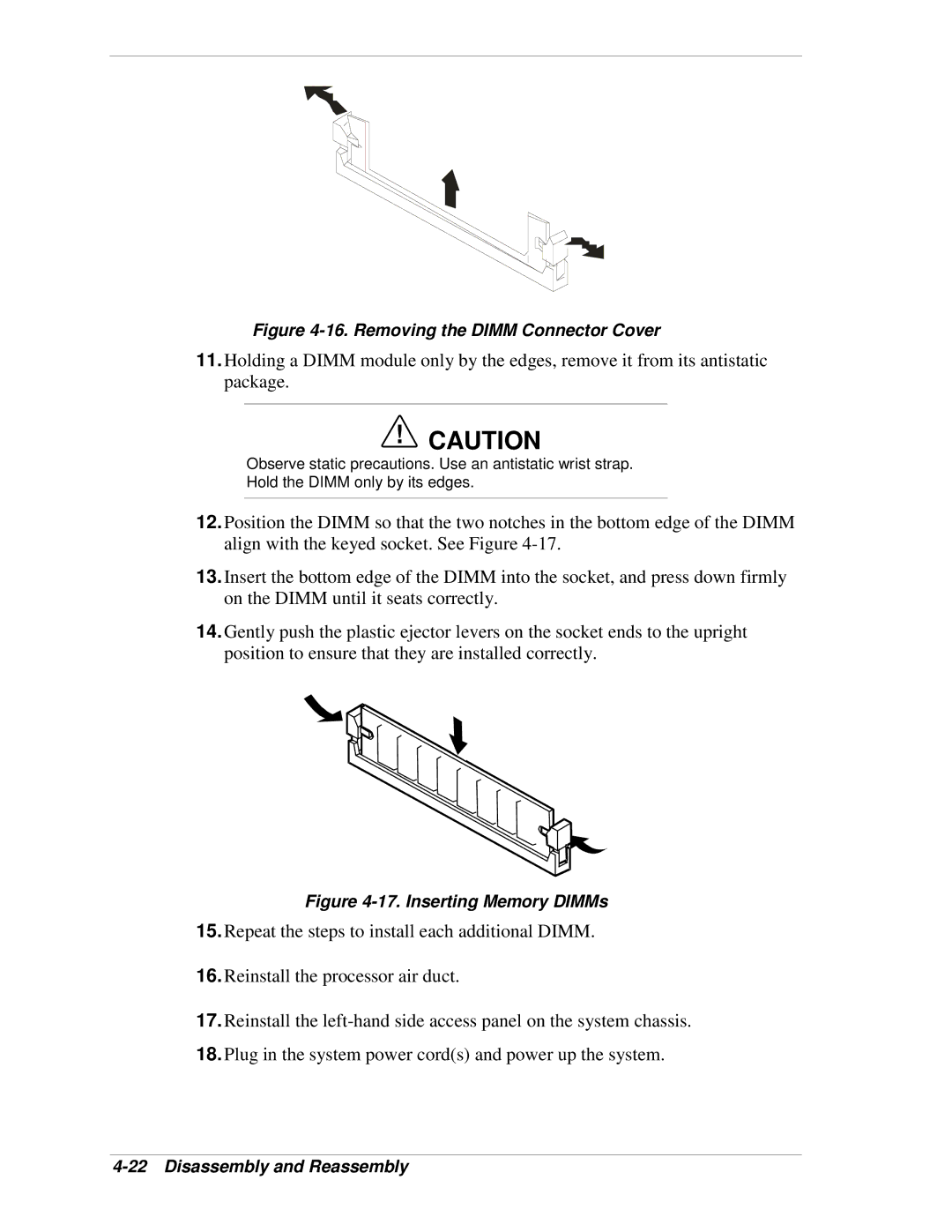 NEC 120Lg manual Removing the Dimm Connector Cover 