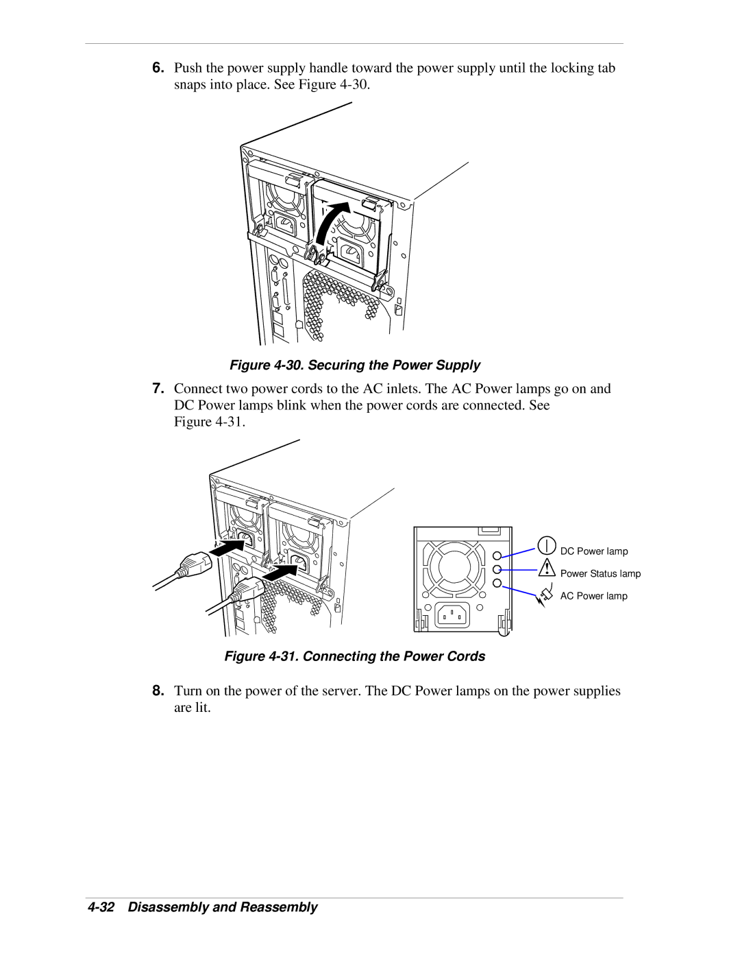 NEC 120Lg manual Securing the Power Supply 