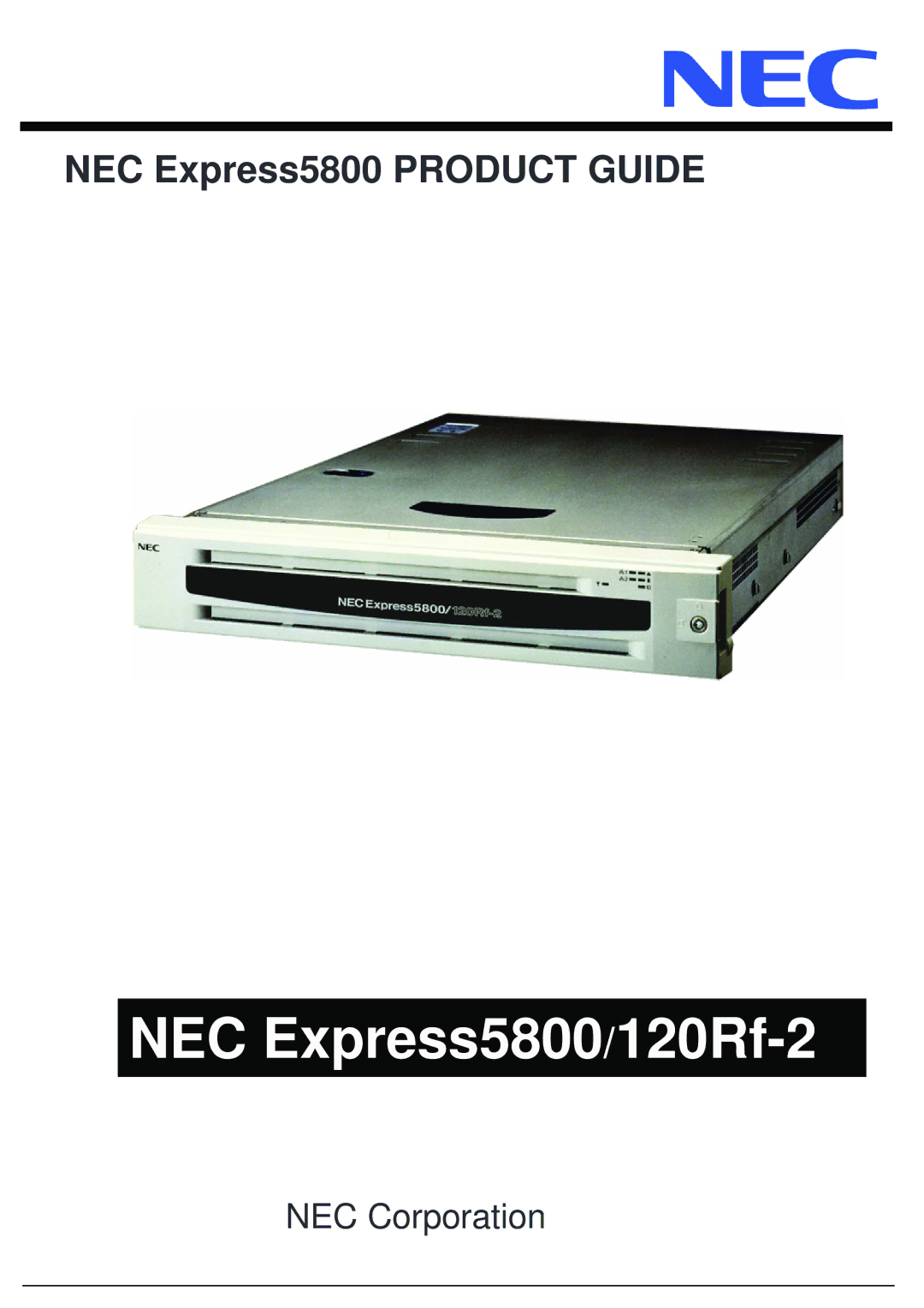 NEC manual NEC Express5800/120Rf-2 