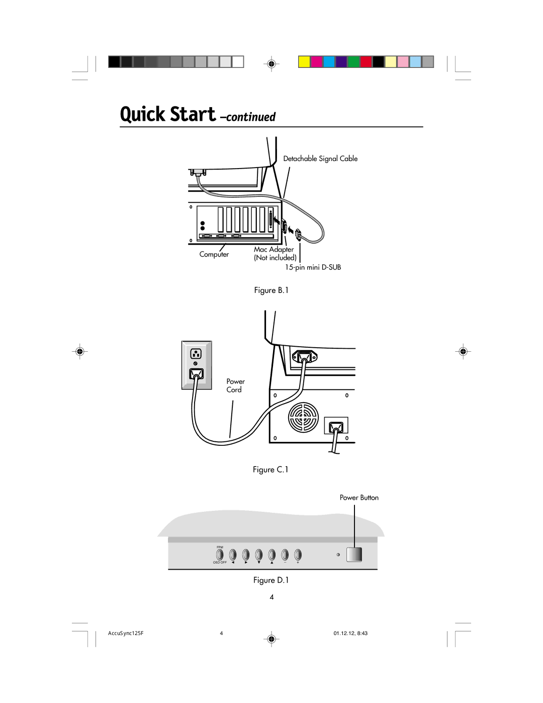 NEC 125F user manual Figure B.1 