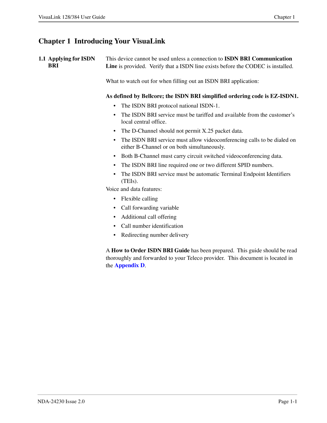 NEC 128/384 manual Introducing Your VisuaLink, Applying for Isdn BRI 