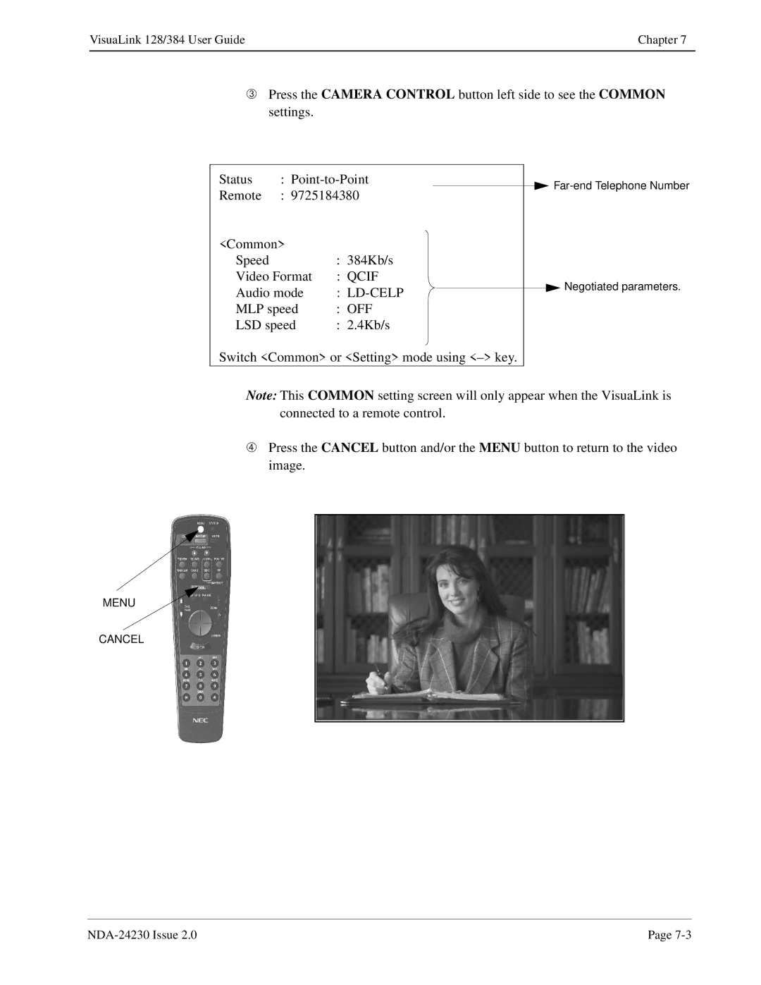 NEC 128/384 manual Qcif 