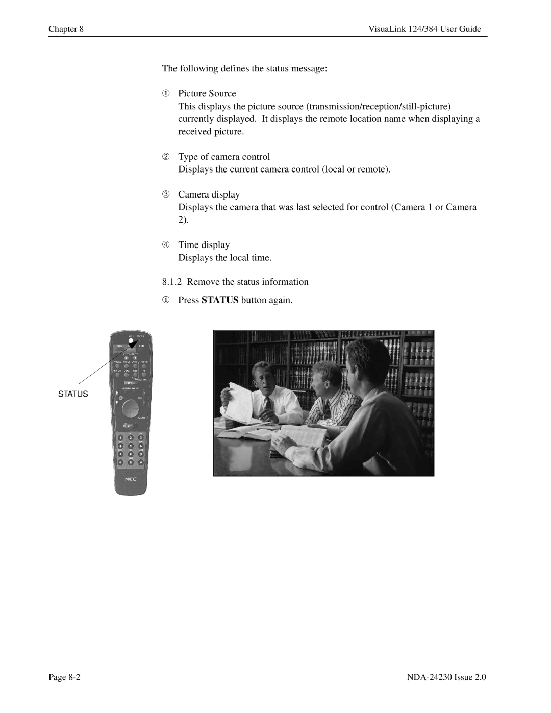 NEC 128/384 manual Chapter VisuaLink 124/384 User Guide 