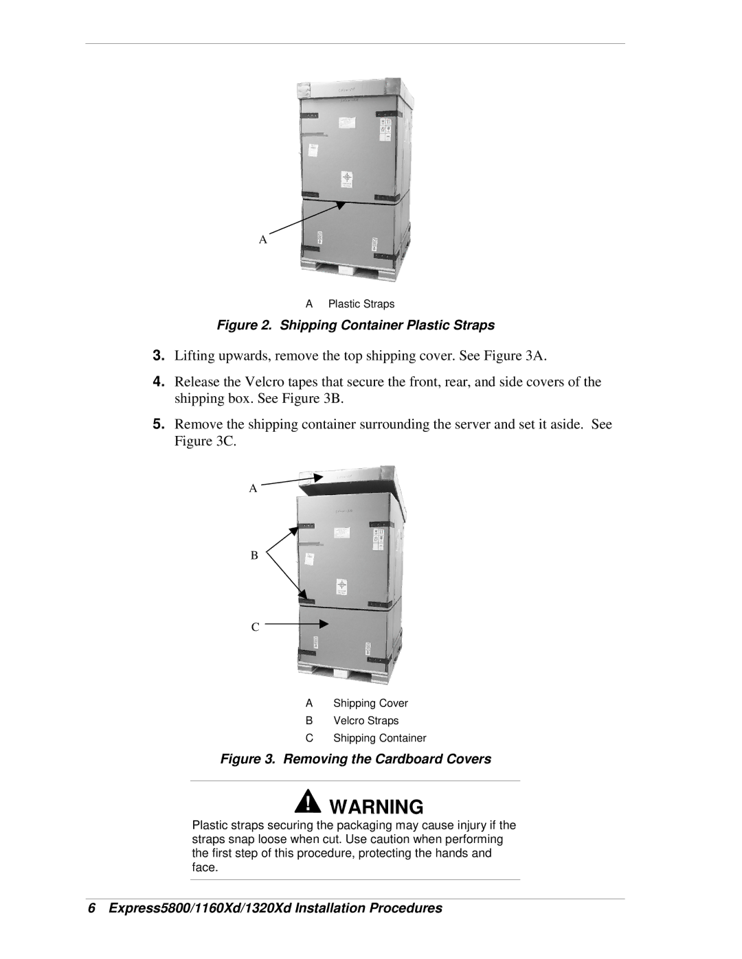 NEC 1320Xd, 1160Xd manual Shipping Container Plastic Straps 