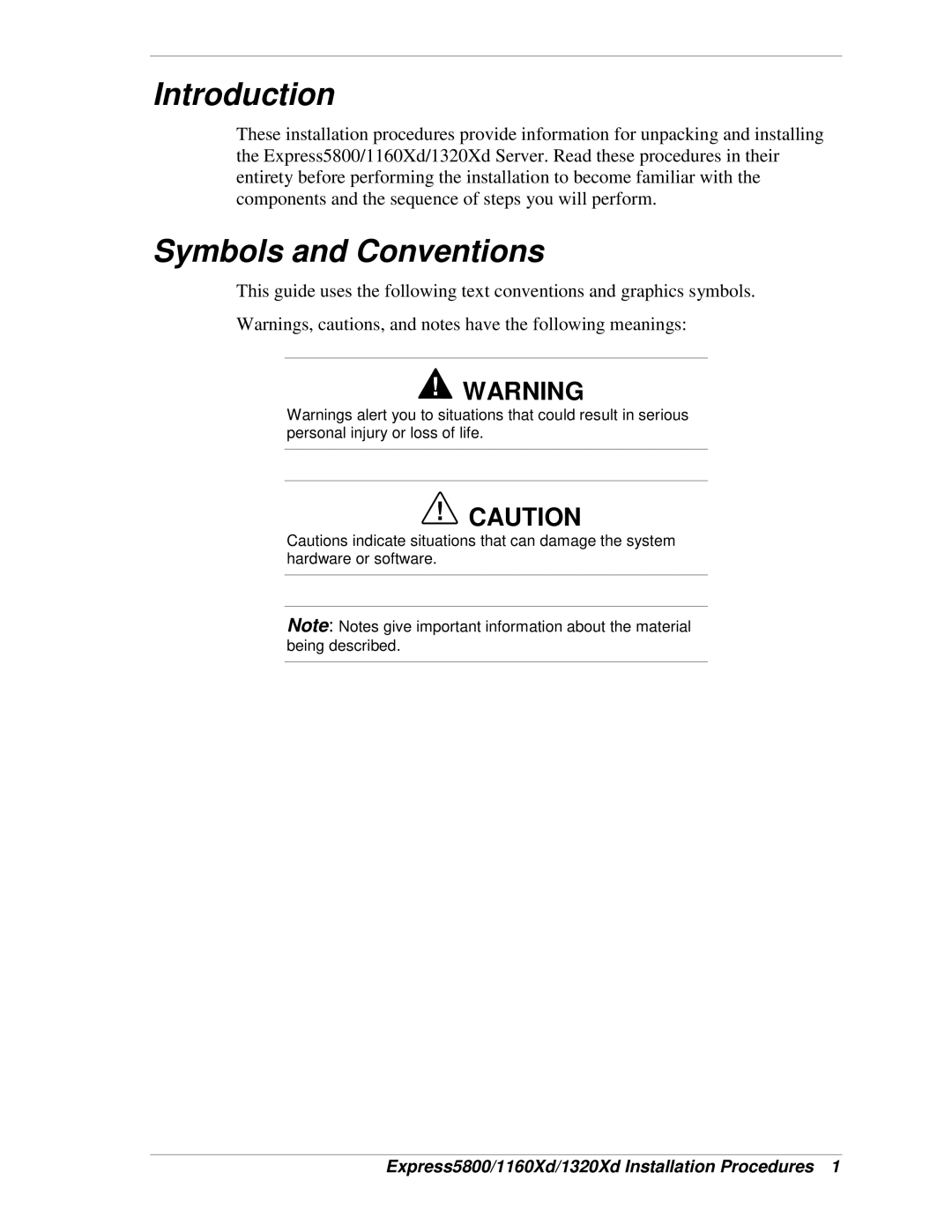 NEC 1160Xd, 1320Xd manual Introduction, Symbols and Conventions 