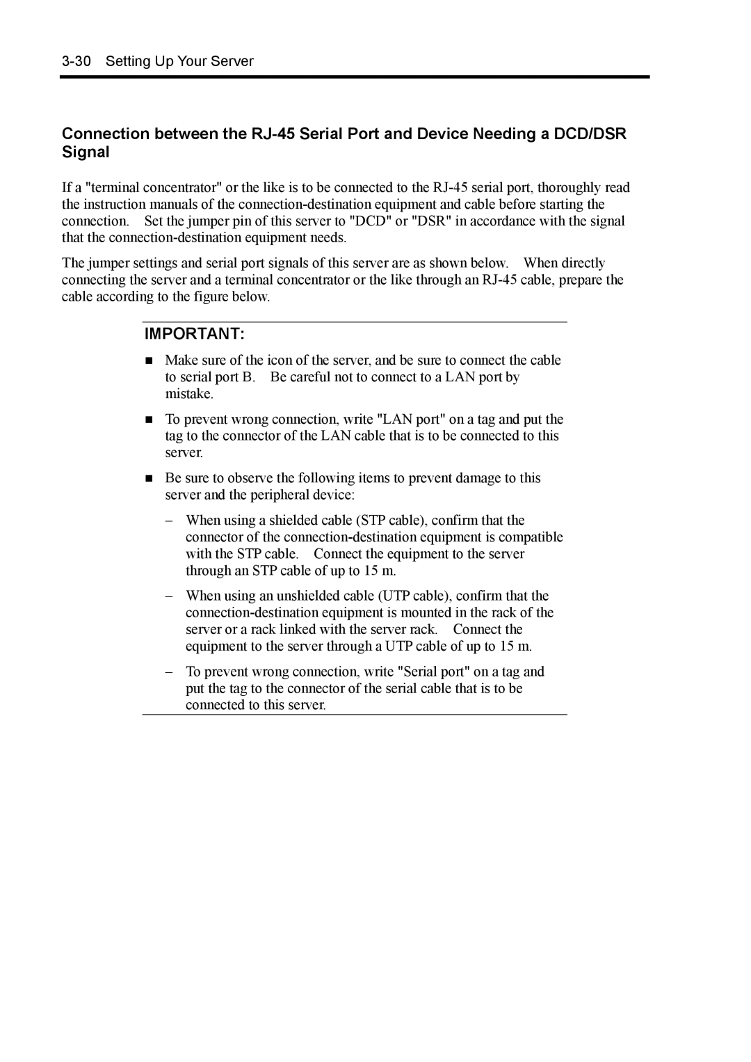 NEC 140Rc-4 manual Setting Up Your Server 