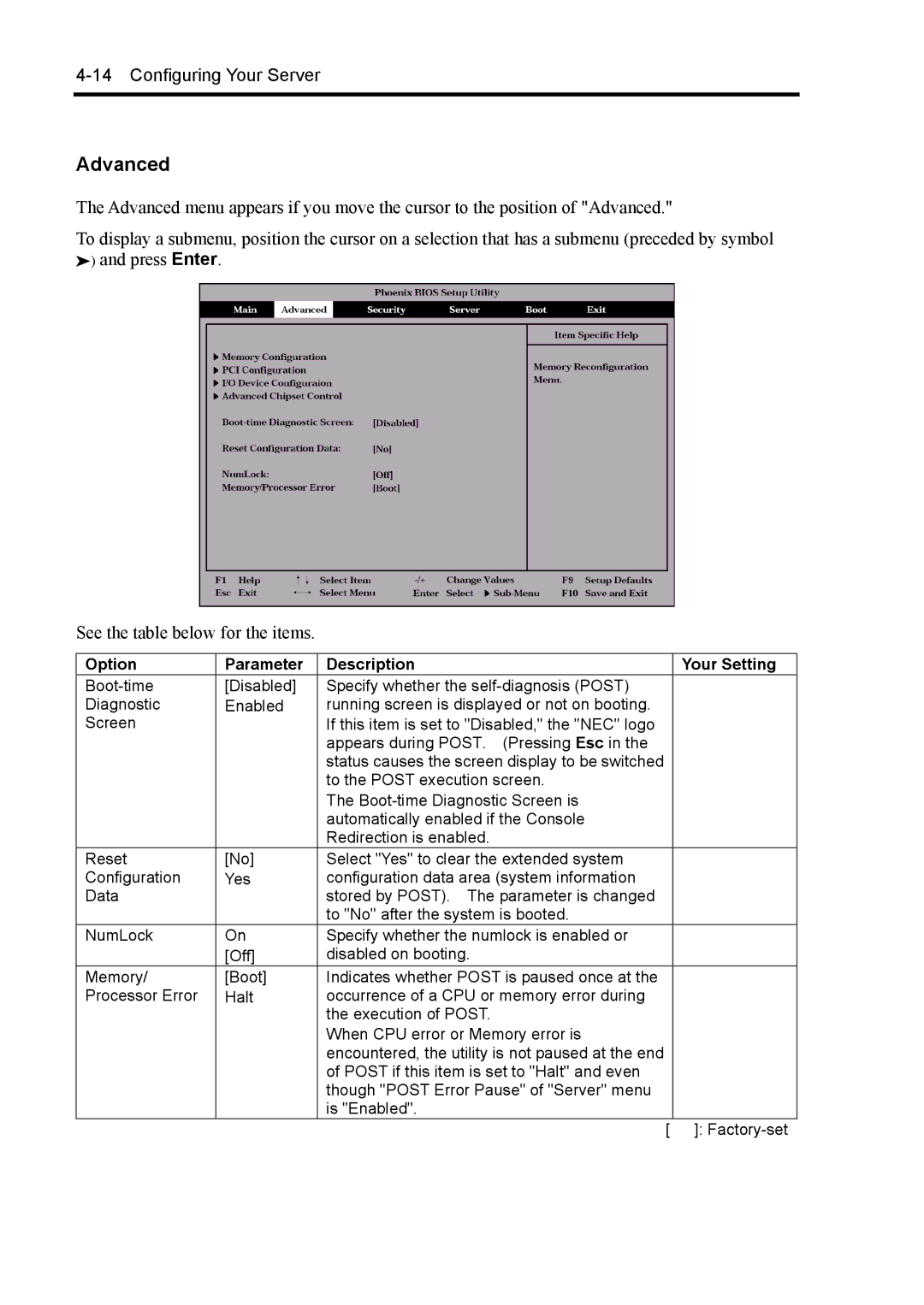 NEC 140Rc-4 manual Advanced 