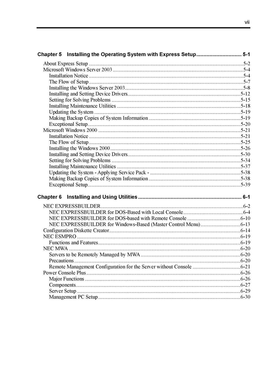 NEC 140Rc-4 manual Installing the Operating System with Express Setup, NEC Expressbuilder 