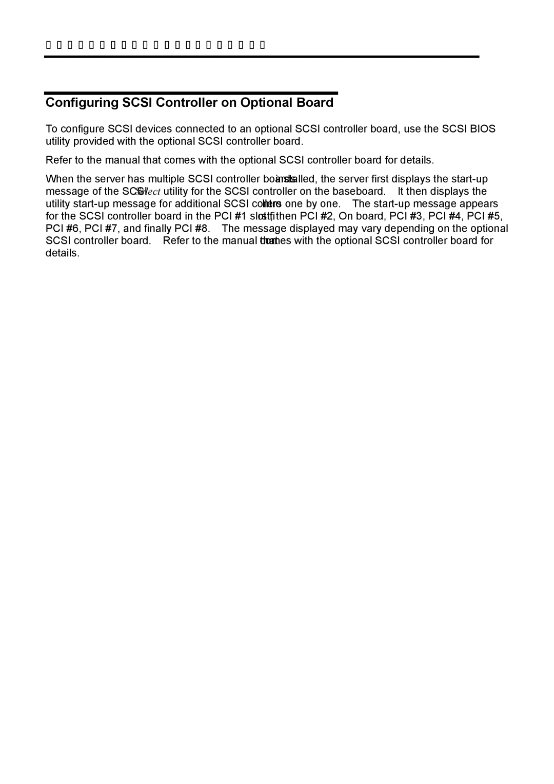 NEC 140Rc-4 manual Configuring Scsi Controller on Optional Board 