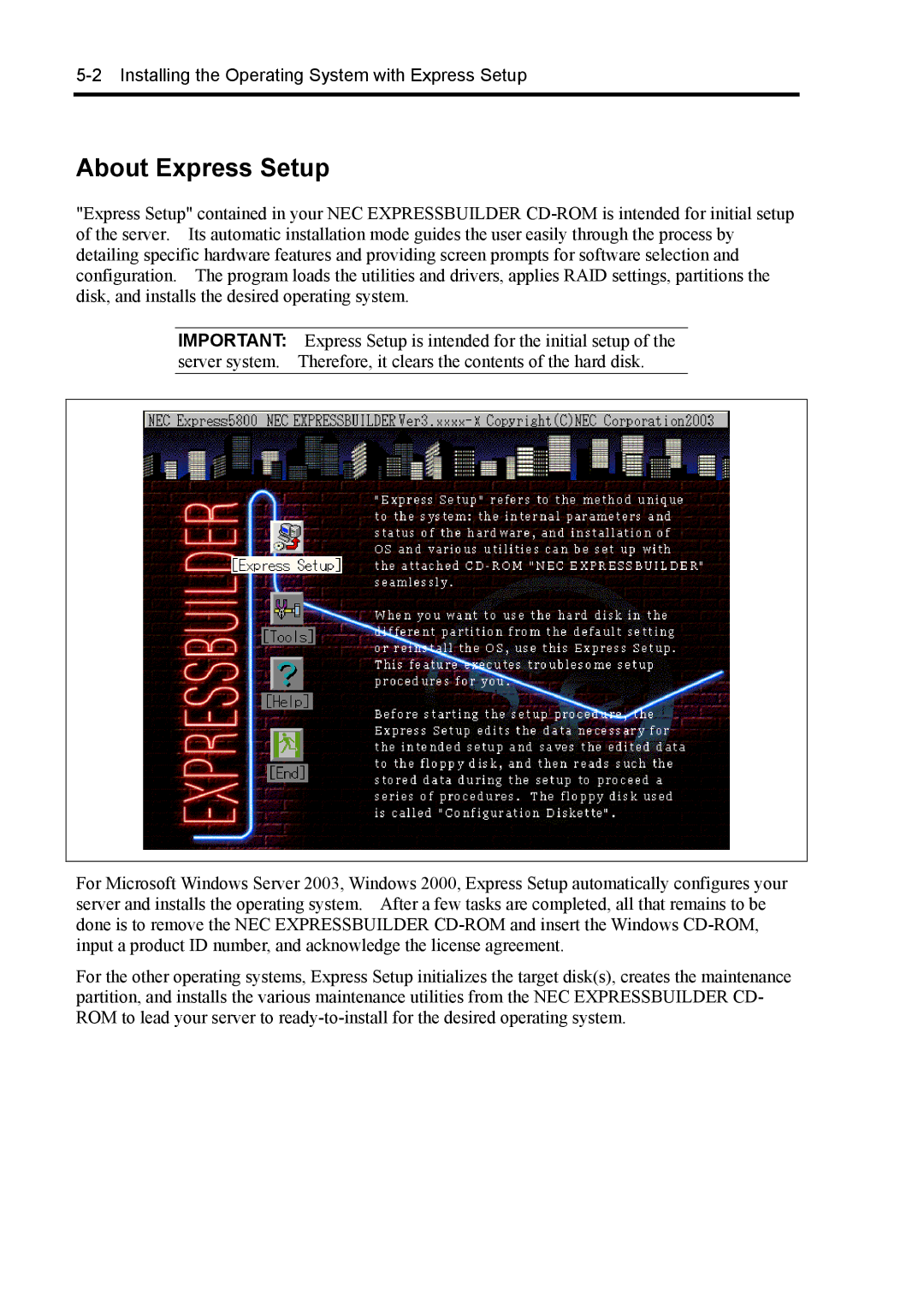 NEC 140Rc-4 manual About Express Setup 