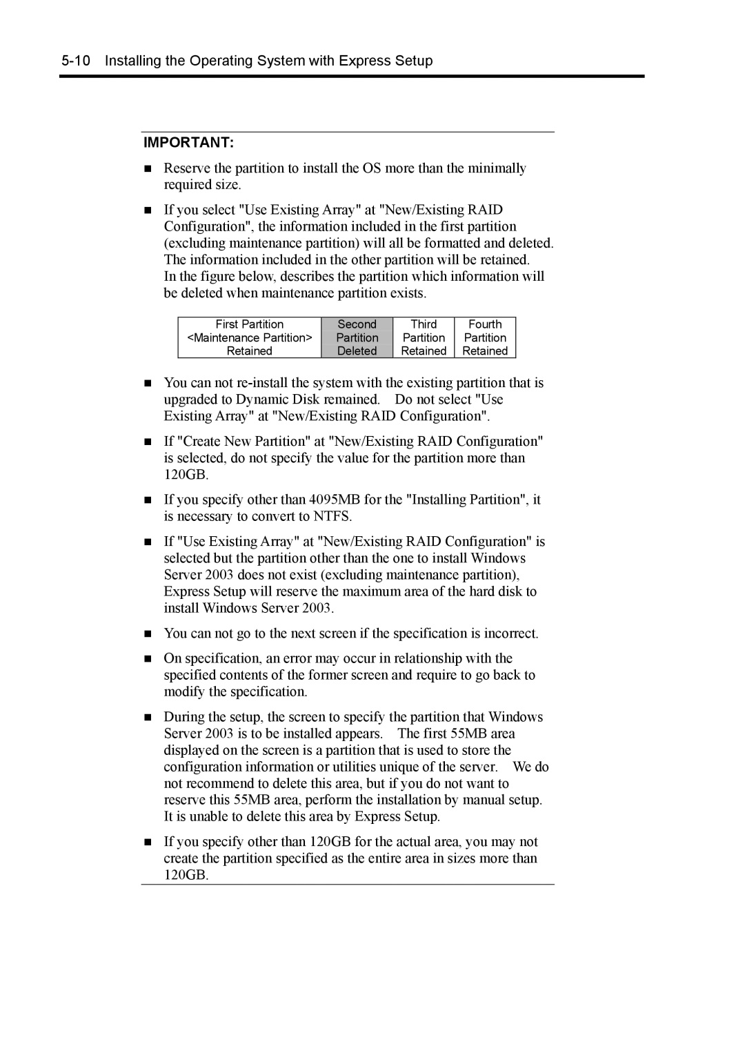 NEC 140Rc-4 manual Installing the Operating System with Express Setup 