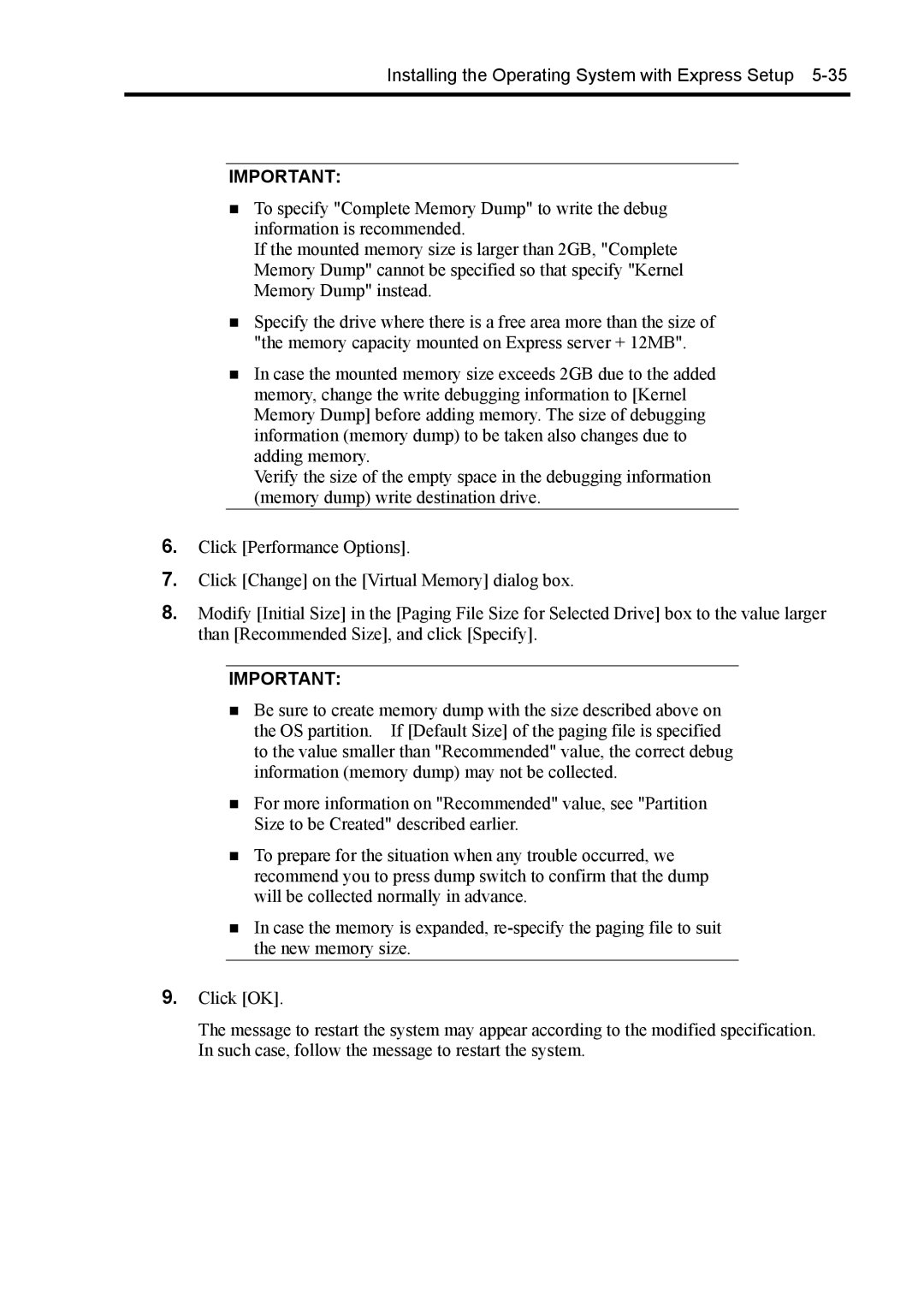 NEC 140Rc-4 manual Installing the Operating System with Express Setup 