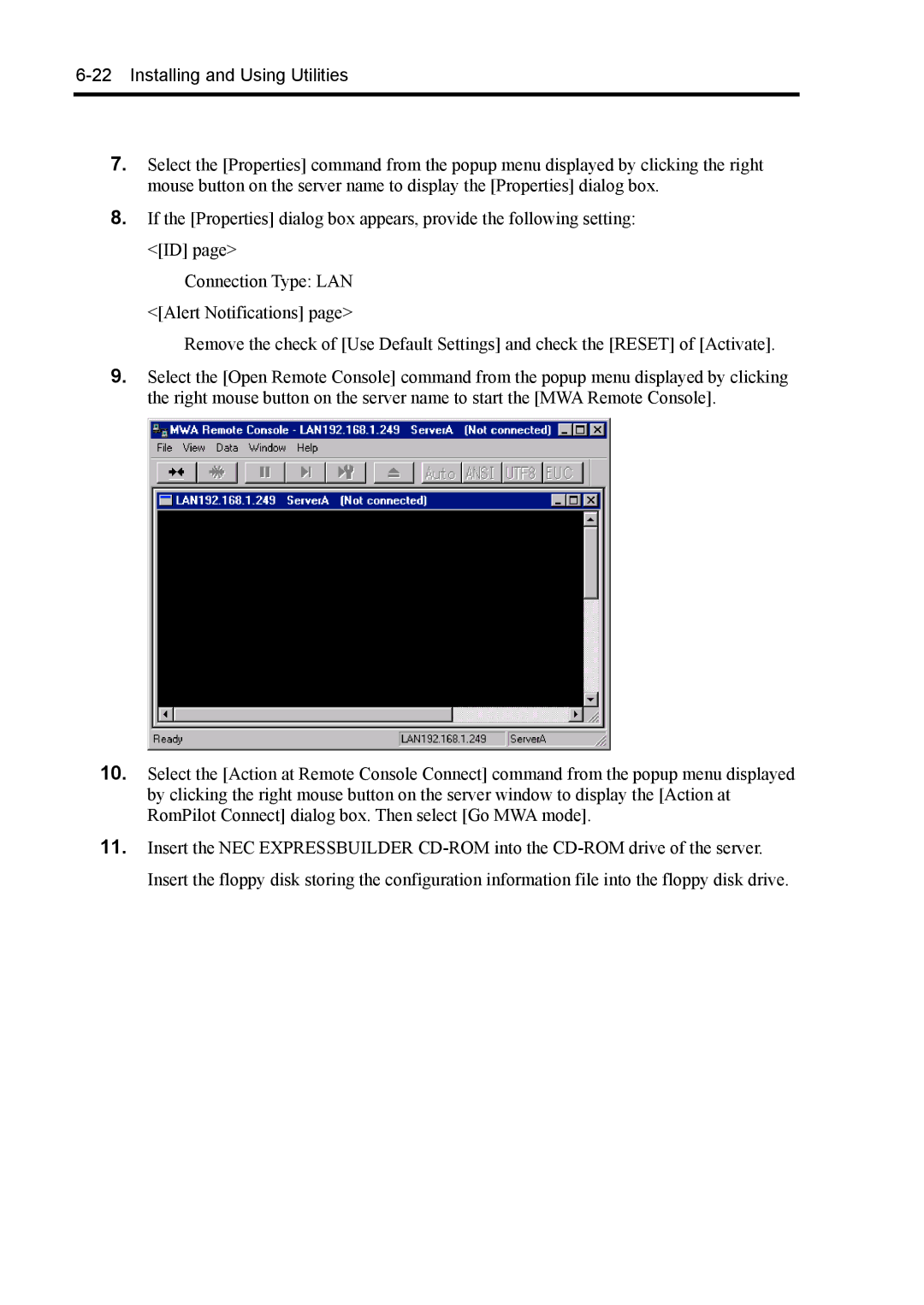 NEC 140Rc-4 manual Installing and Using Utilities 