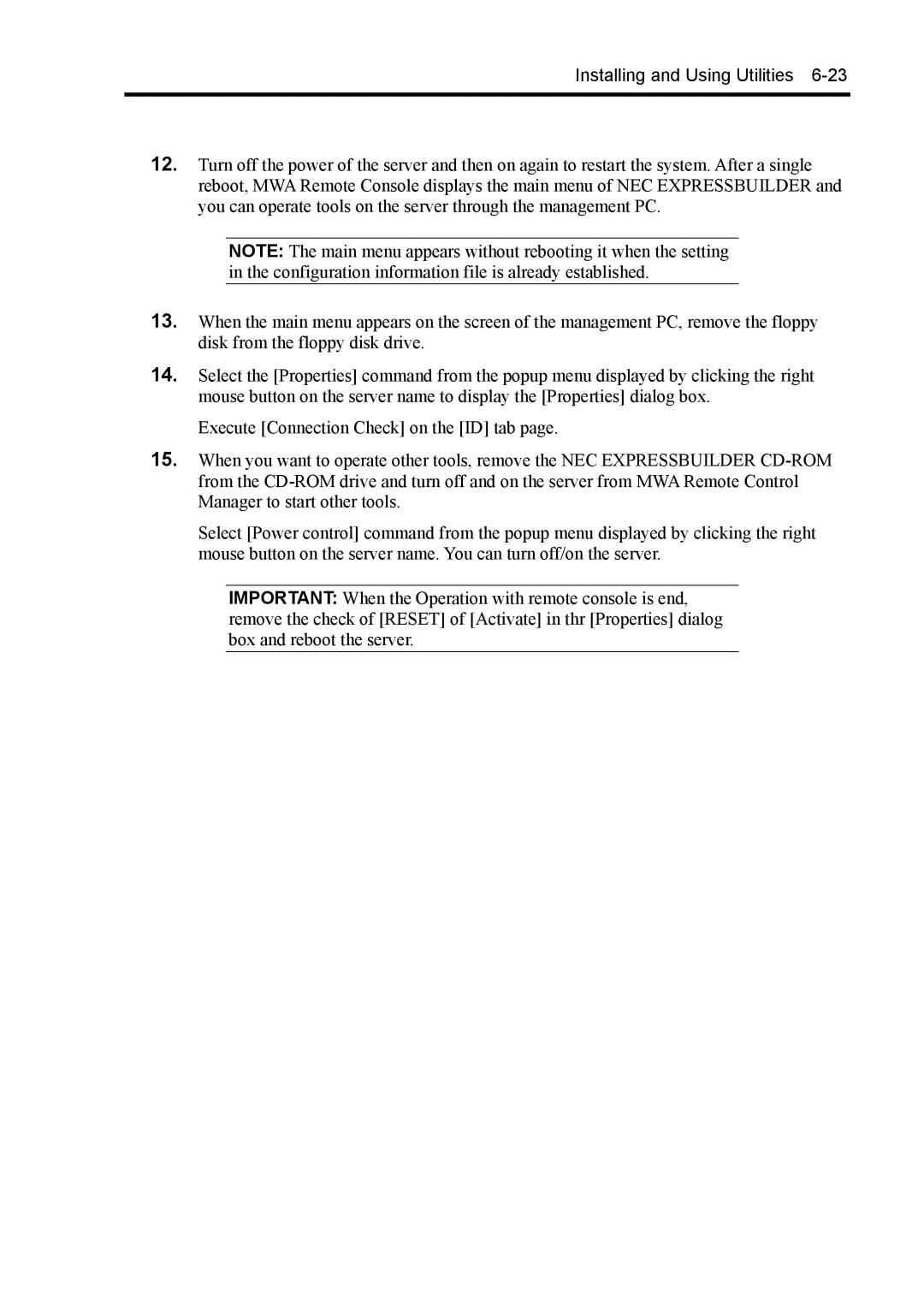 NEC 140Rc-4 manual Installing and Using Utilities 