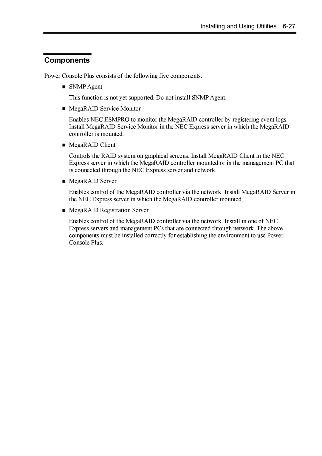 NEC 140Rc-4 manual Components 