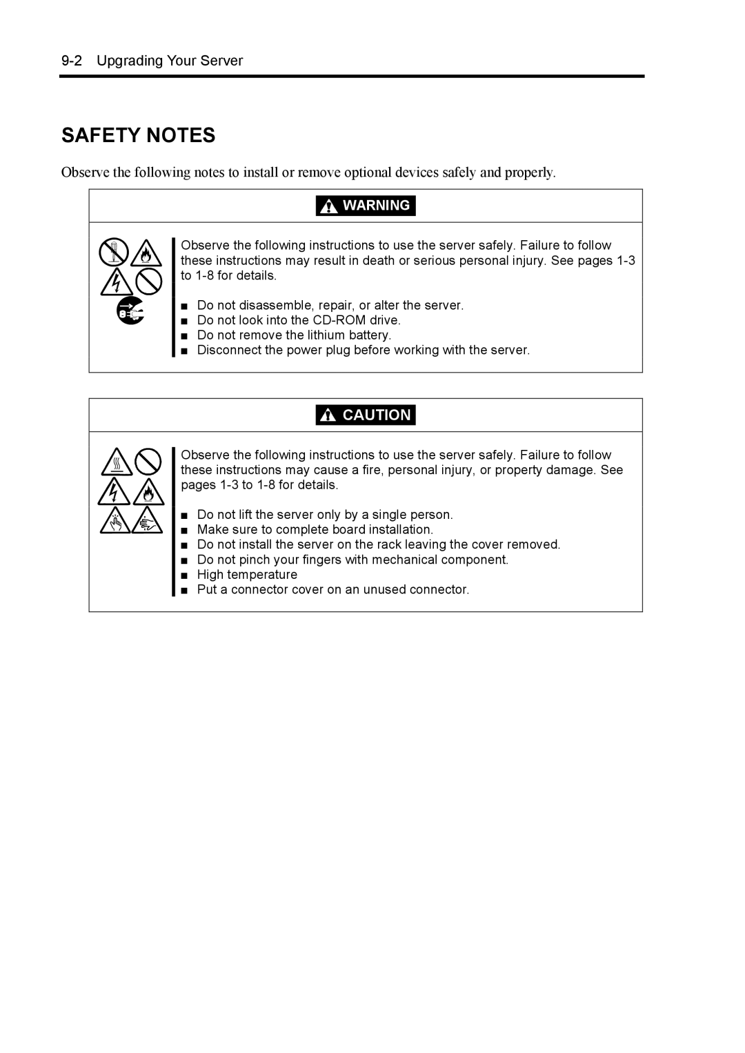 NEC 140Rc-4 manual Upgrading Your Server 