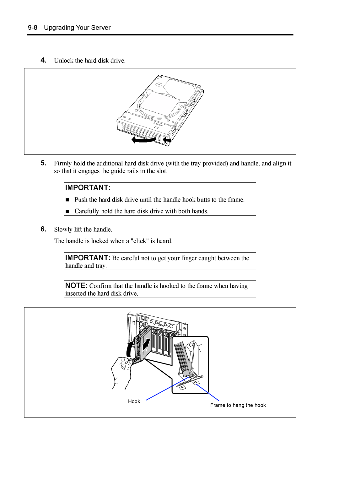 NEC 140Rc-4 manual Hook Frame to hang the hook 