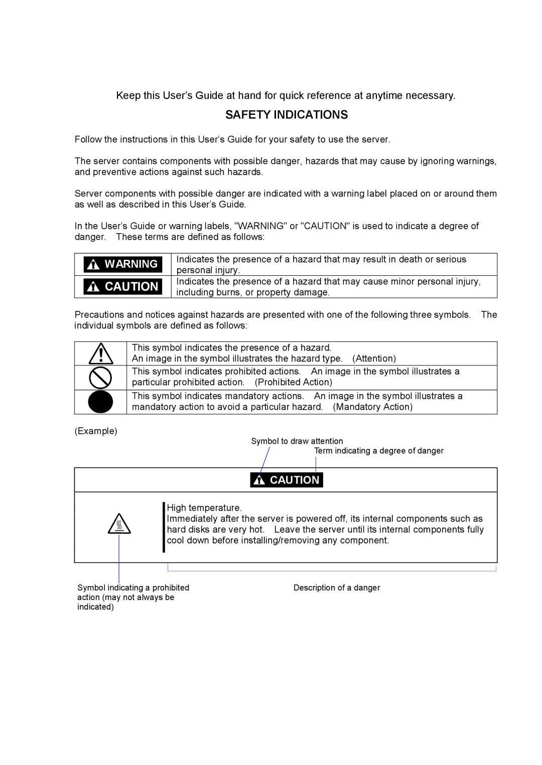 NEC 140Rc-4 manual Safety Indications 