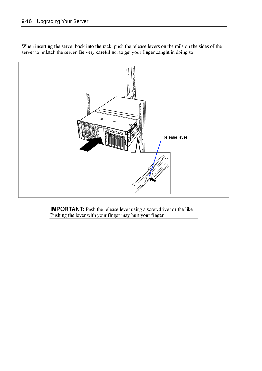 NEC 140Rc-4 manual Release lever 