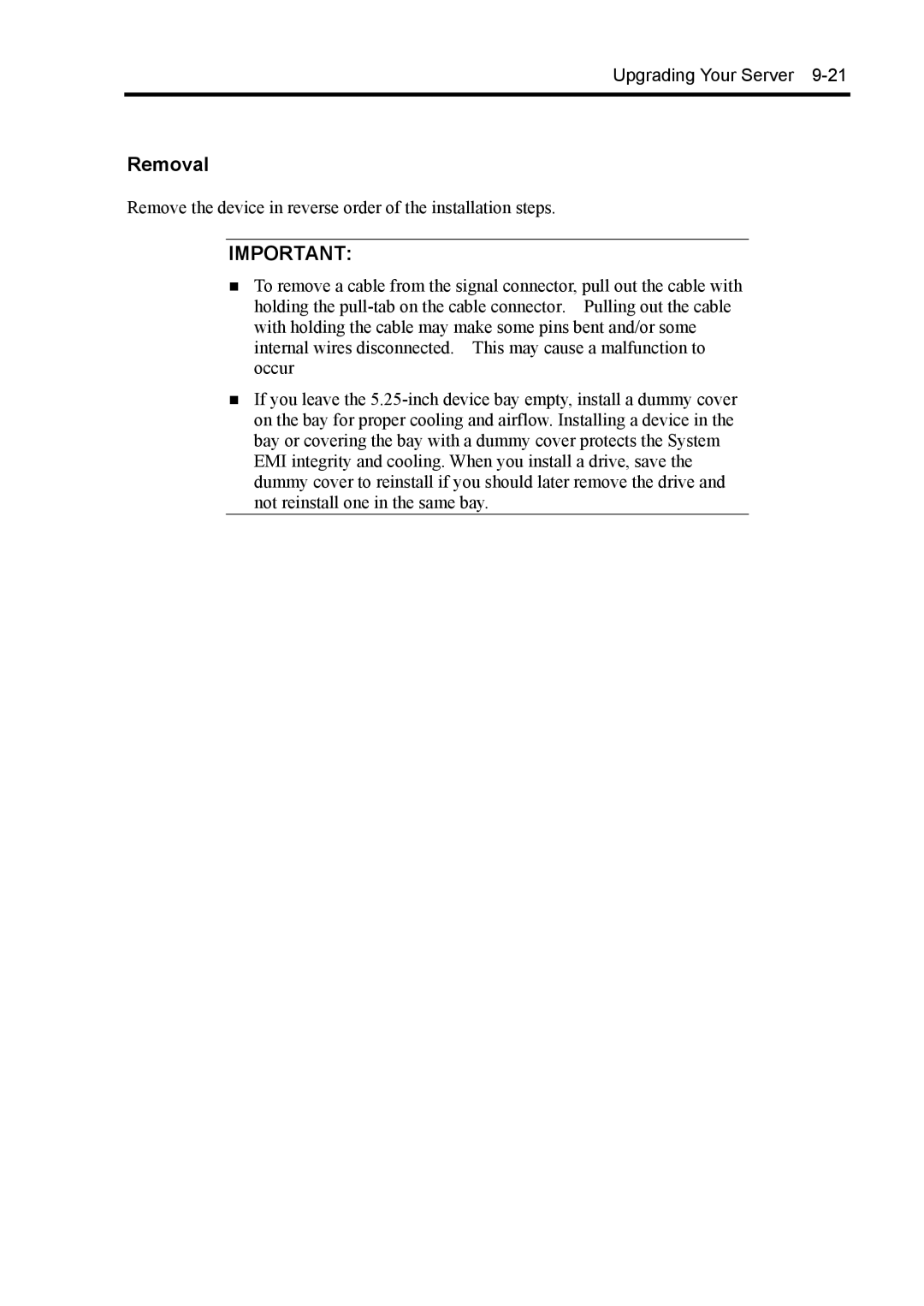 NEC 140Rc-4 manual Removal 