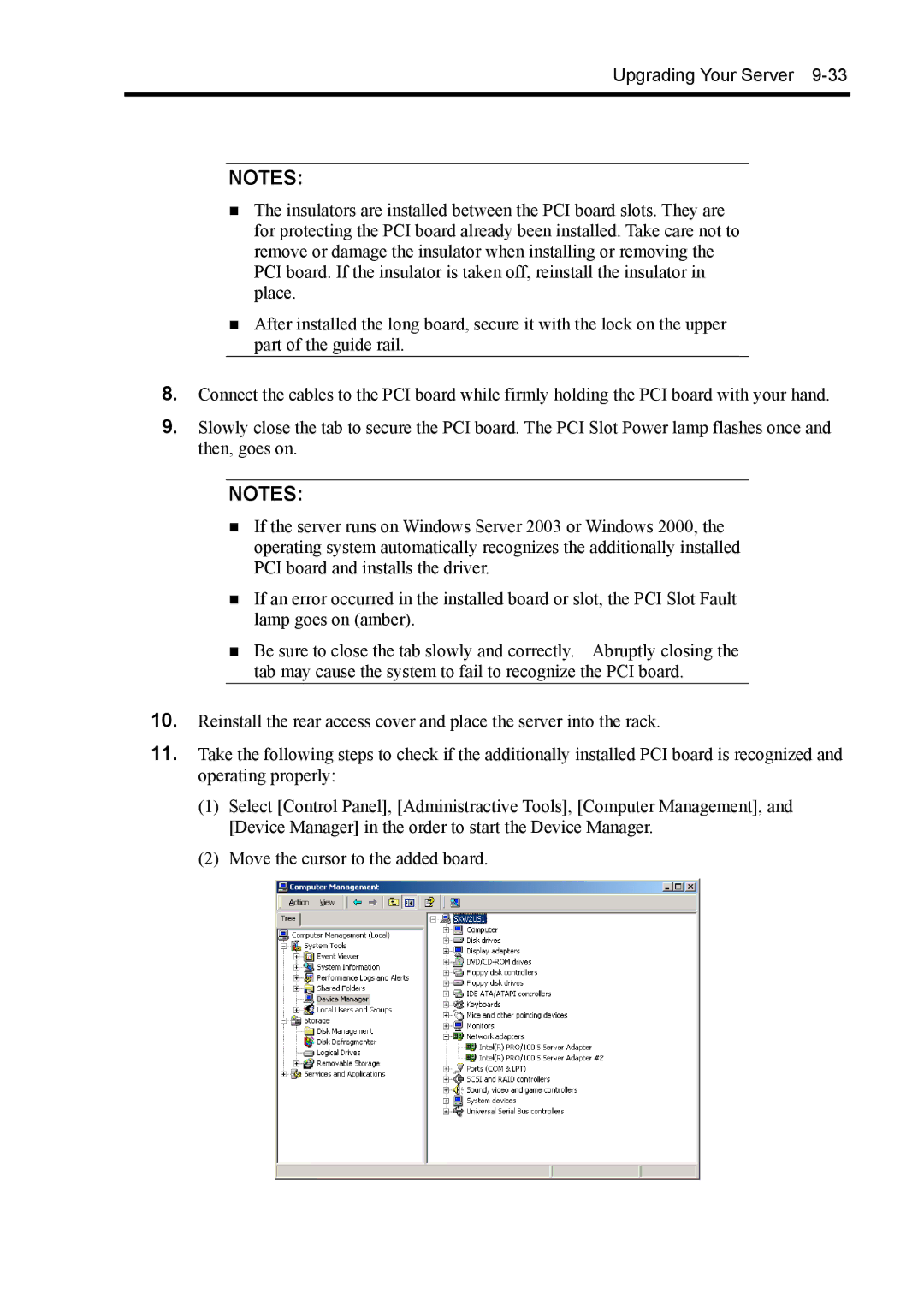 NEC 140Rc-4 manual Upgrading Your Server 