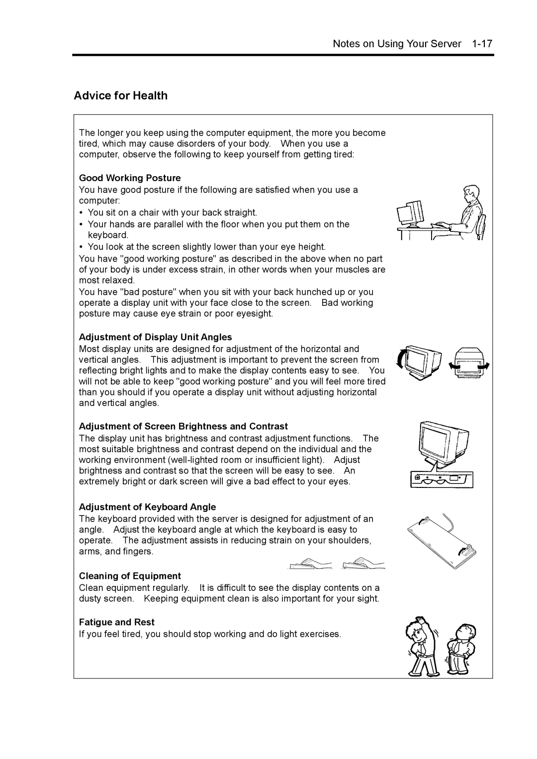 NEC 140Rc-4 manual Advice for Health 