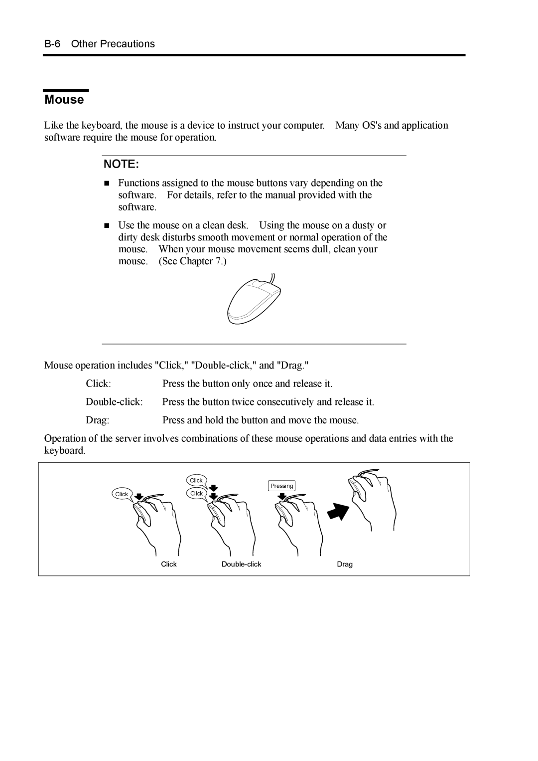 NEC 140Rc-4 manual Mouse 