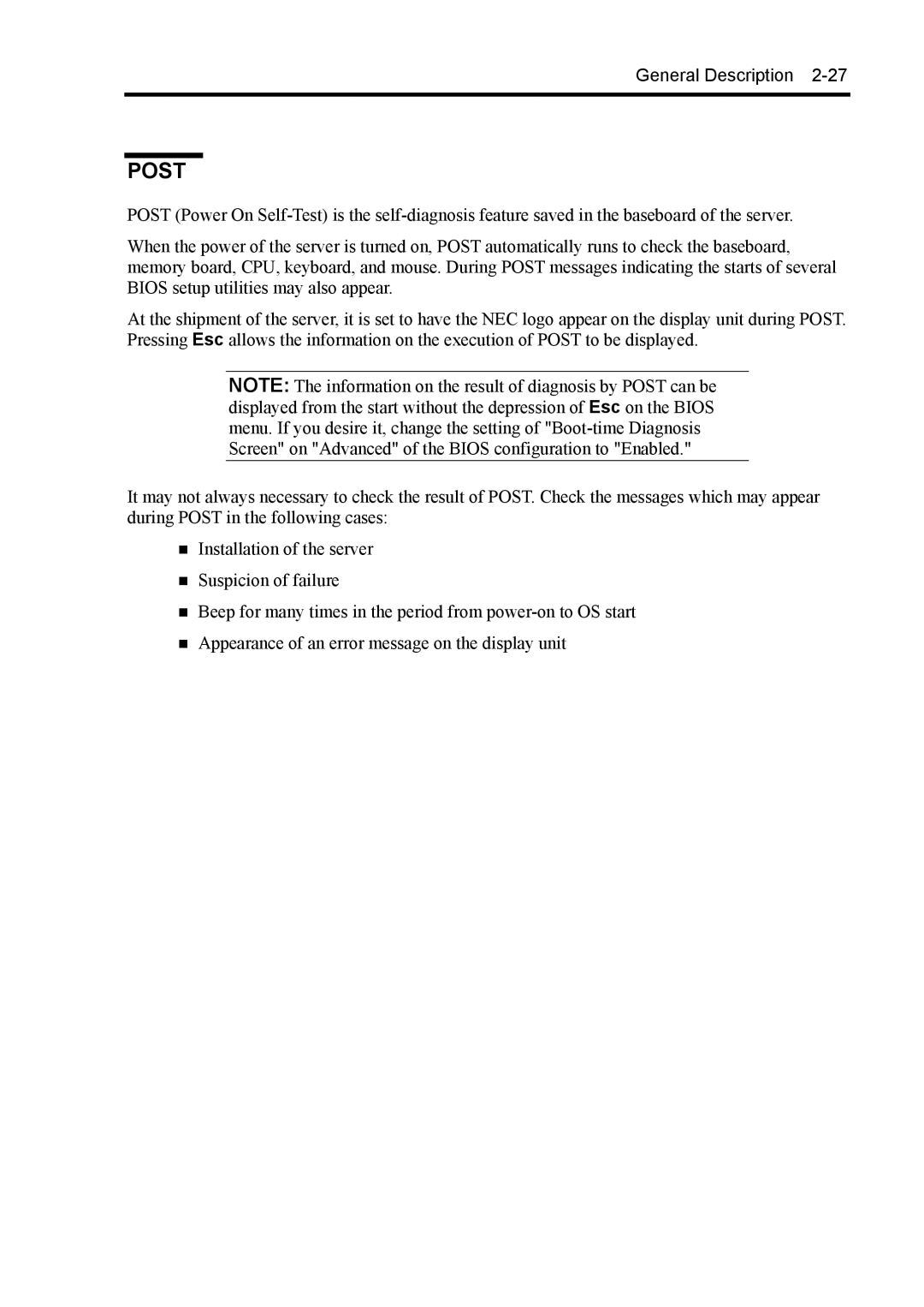 NEC 140Rc-4 manual Post 