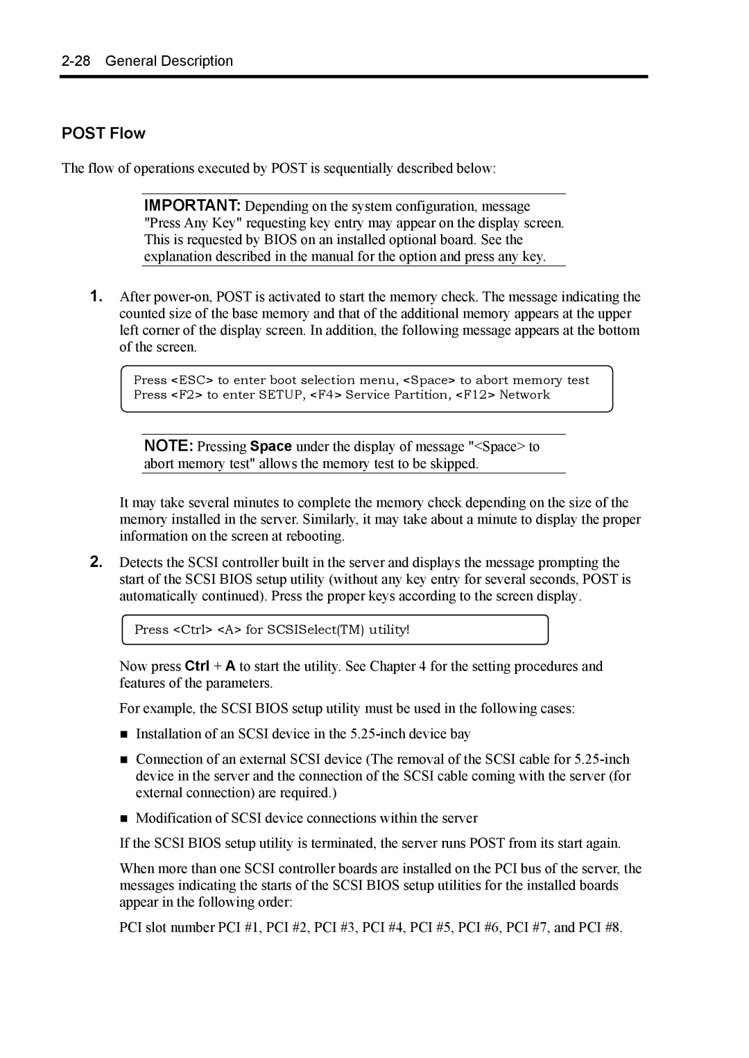 NEC 140Rc-4 manual Post Flow 