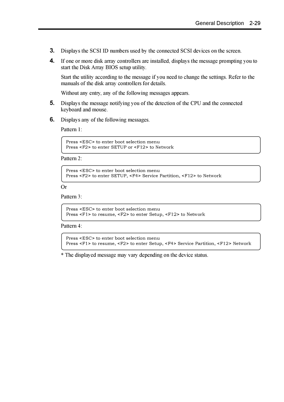 NEC 140Rc-4 manual Displayed message may vary depending on the device status 