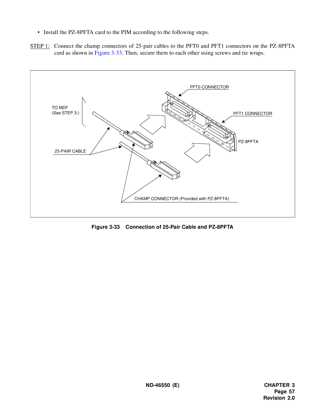 NEC 151944 system manual PFT0 Connector 