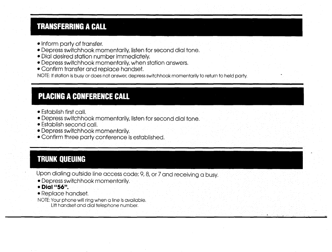 NEC 16 manual Dialing outside, Code 9,8, or 7 and receiving, Switchhook Momentarily Dial 