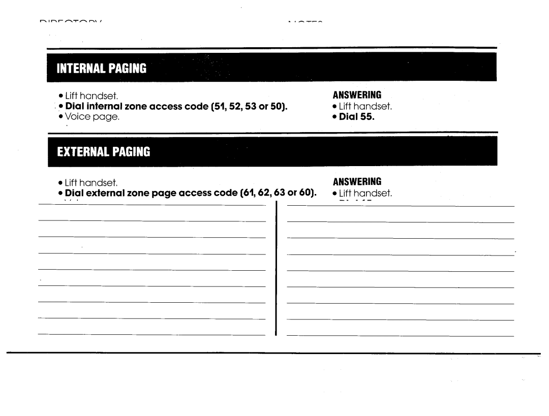 NEC 16 manual Directorynotes 