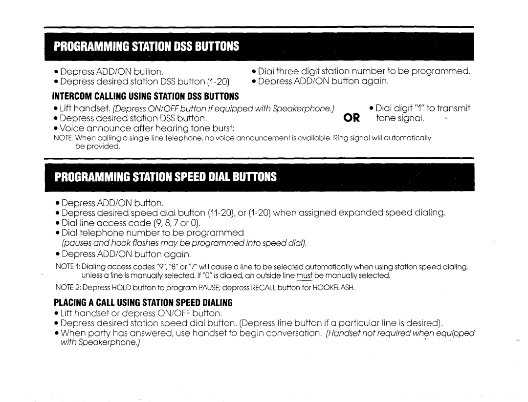 NEC 16 manual Button Depress Desired Station DSS button, Lift handset, Tone, Depress ADD/ON button again 