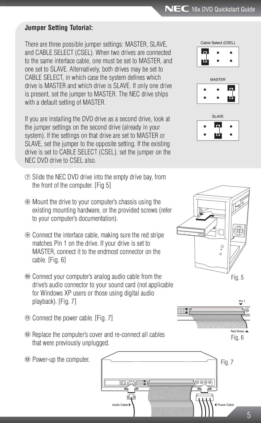 NEC 16x manual Jumper Setting Tutorial 