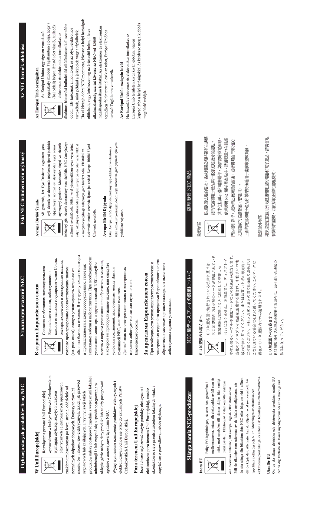 NEC 175VXM user manual 