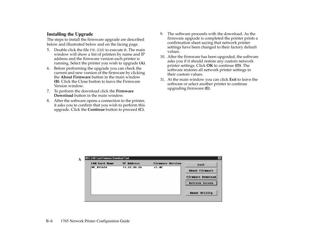 NEC 1765, 1700 Series manual Installing the Upgrade 