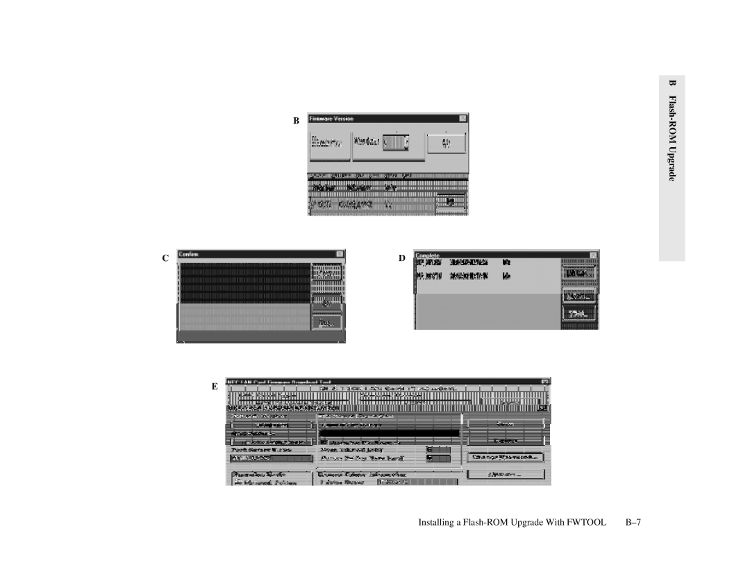 NEC 1700 Series, 1765 manual Installing a Flash-ROM Upgrade With Fwtool B-7 