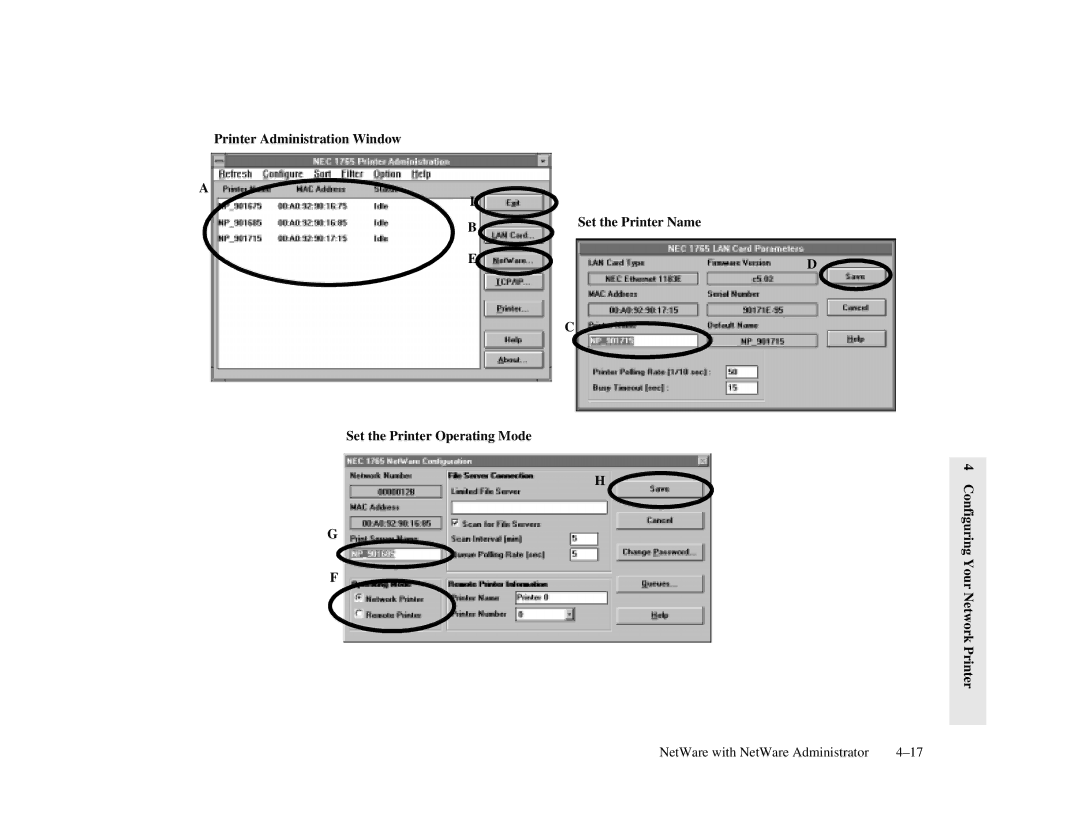 NEC 1700 Series, 1765 manual NetWare with NetWare Administrator 